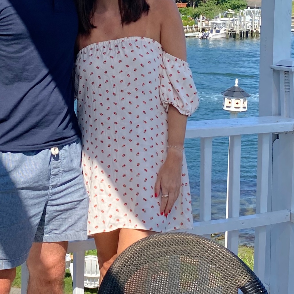 Reformation Sleeveless Pink Flower Mini Dress